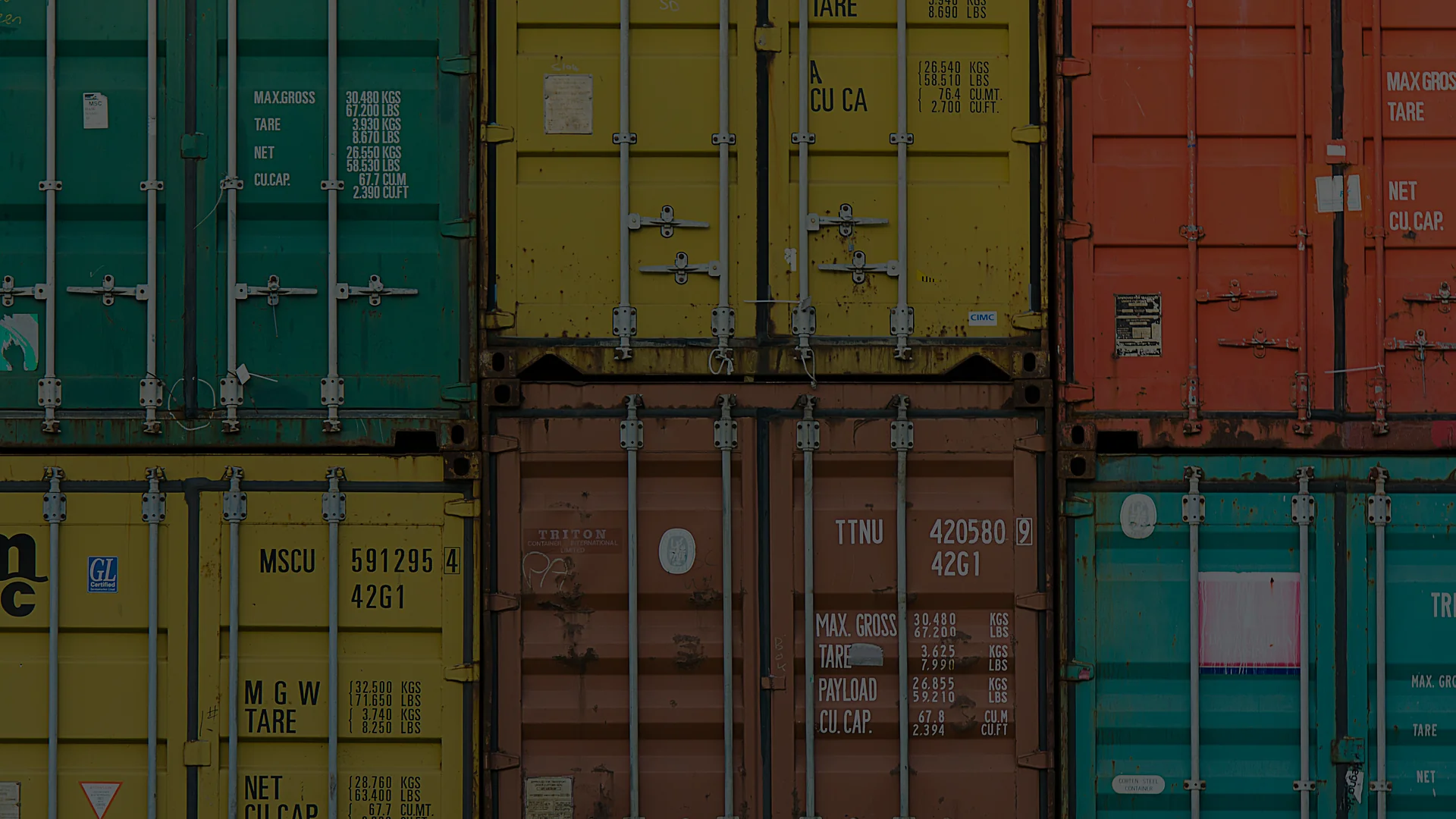 A picture of the freight containers