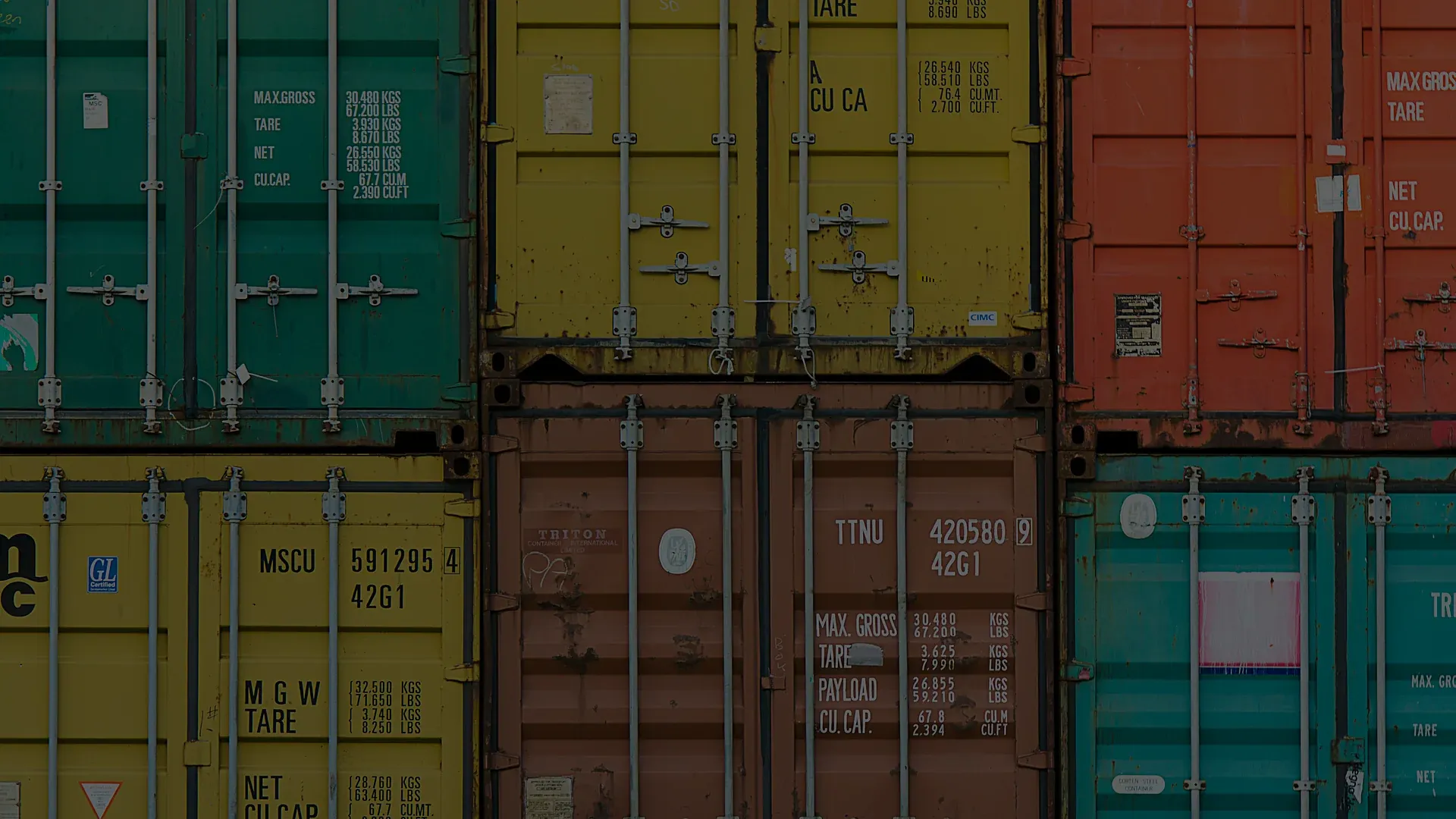 A picture of the freight containers